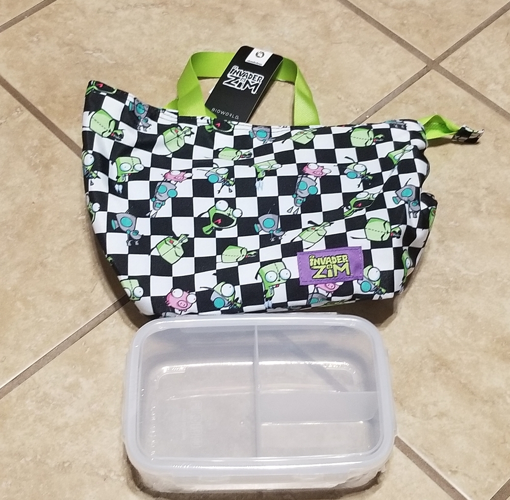 Bioworld Nickelodeon Invader Zim Lunch Bag With Bento Box